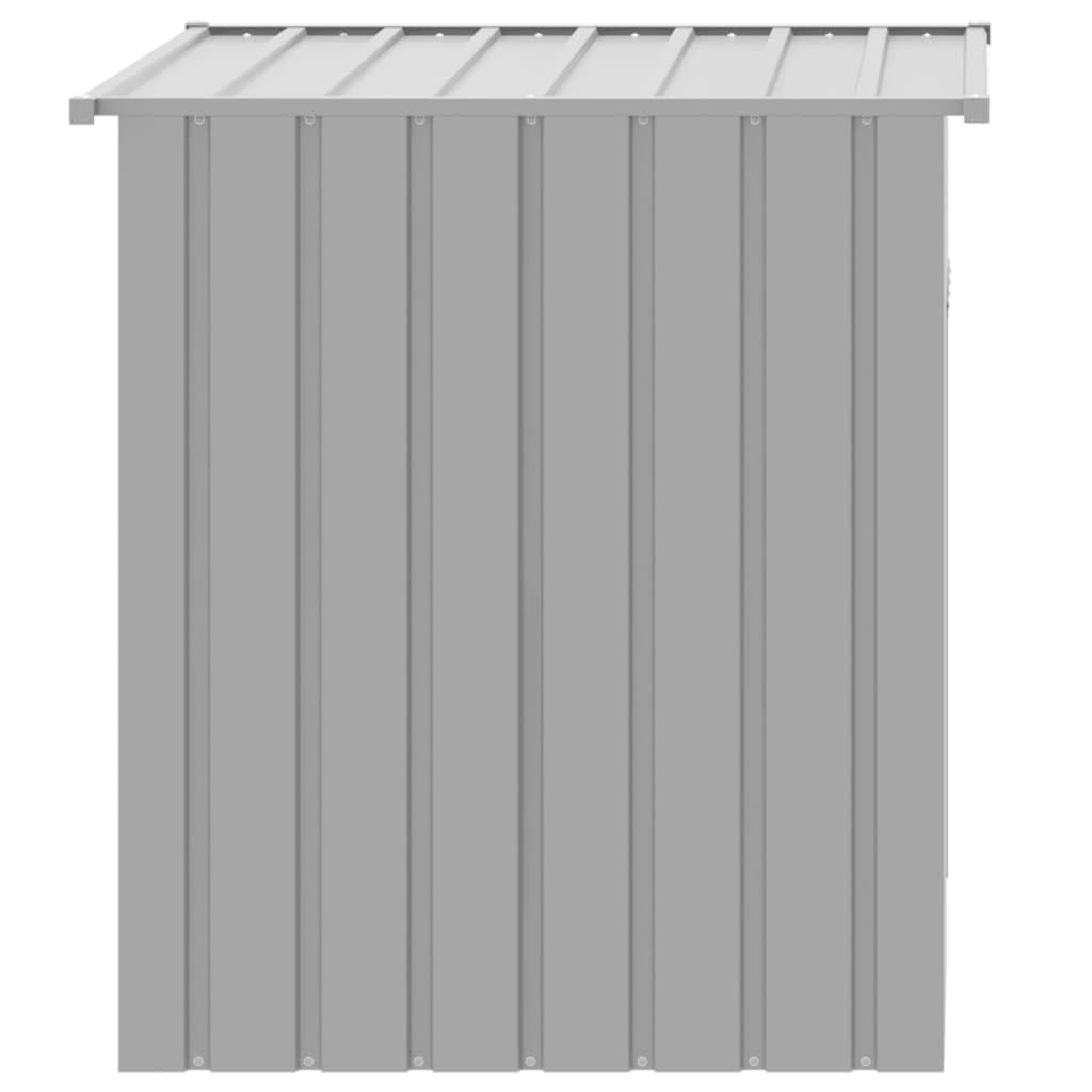 vidaXL Niche pour Chien avec Toit Gris Clair 110 x 103 x 109 cm Acier galvanisé