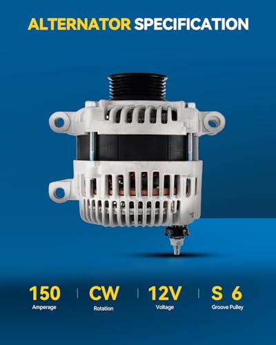 Image of PHILTOP Alternator for 09-12 Escape 3.0L 10-12 Fusion 3.0L | 09-11 Mariner 3.0L, 10-11 Milan 3.0L, Alternator Replace 11411N 9L8T-10300-AB 9L8T-10300-AC 9L8Z-10300-A 12V 150Amp CW