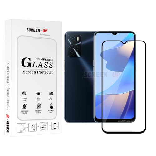 Image of ScreenUp Tempered Glass For Oppo A16 (India) - Ultra Clear, 9H Scratch Resistant, Full Coverage, Easy Install Screen Protector