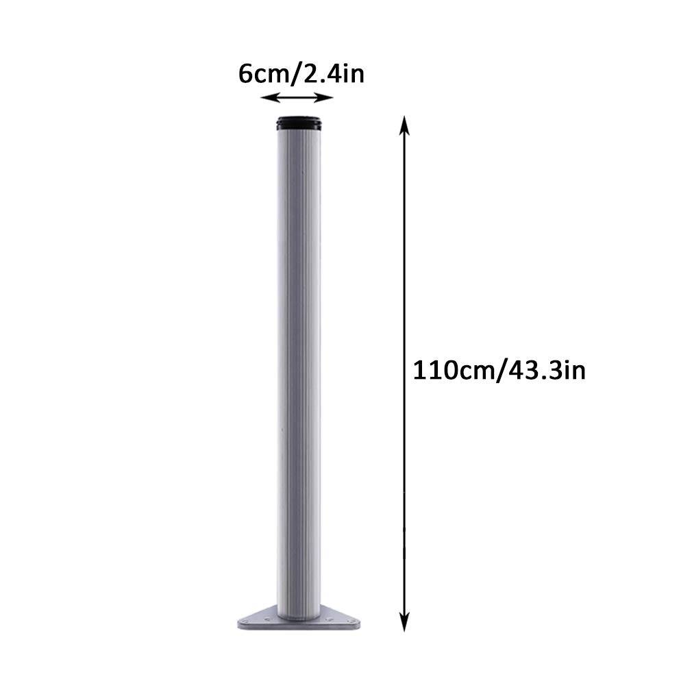 Gambe regolabili in metallo per tavolo e mobili, 110 cm, 2 pezzi, 6 colori, include viti e cacciavite, altezza regolabile per ufficio, cucina, tavolo da pranzo, larghezza 030 mm