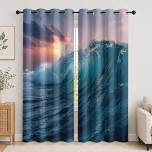 Draperies d'intimité vert océan pour créer un cocon de douceur