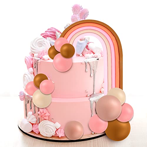 Rainbow Cake Toppers Colorful, Rainbow Cake Decorating Kit Rainbow Cake Decorations For Baby Shower Wedding And Birthday Party Supplies (Pink) #TOP4