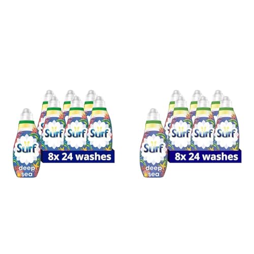 Surf Deep Sea Minerals Concentrated Liquid Laundry Detergent infused with natural essential oils for fresh and clean washing 8x 24 washes (192 washes) (Pack of 2)