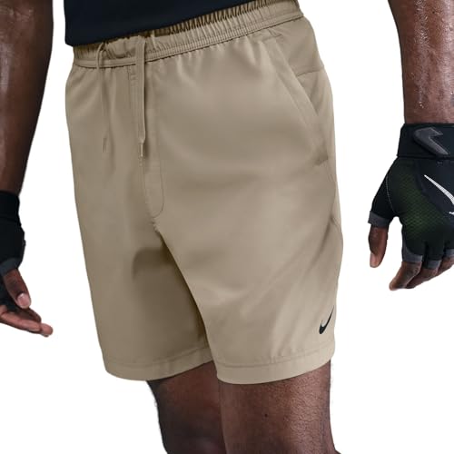Nike Form Vielseitige Dri-Fit Herrenshorts Ohne Futter (Ca. 18 cm), Desert Khaki/Black, DV9857-251, S