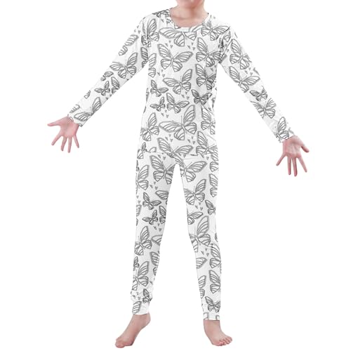 Coloring 𝐏ajamas Set for Kids Boys Girls Hand Printed Long Sleeve Shirts Funny 𝗦leepwear Elastic Waist Pants Set2