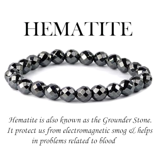 Image of Reiki Crystal Products Certified Natural Crystal Stone Diamond Cut /Faceted 10 mm Beads Bracelet for Men & Women | Reiki Charged Gemstone Jewellery | Multiple Stone Variants Available