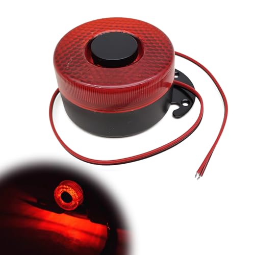 Car Back-up Alarm, 12V/24V 105dB Reverse Beeper Backup Alarm Vehicle Auto Back Up Horn Truck Backup Horn with LED Light, Buzzer Siren Waterproof Universal Backup Accessories