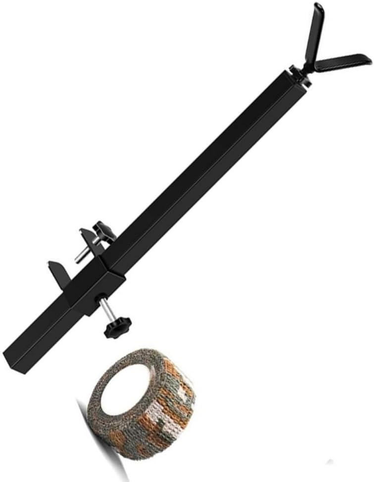 Adjustable Outdoor Tree Stand Y Shape Rest with 360 Degree Rotating Metal Fixed Brackets with Rust-Resistant Coating Universal Square Tube Mount for Enhances Stability