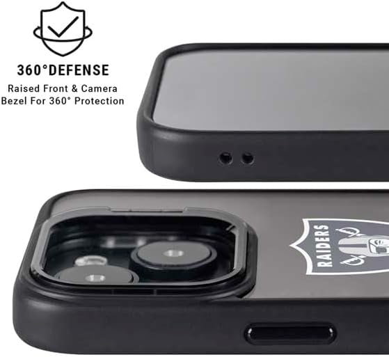 Skinit Kickstand Phone Case Compatible with iPhone 14 - Officially Licensed NFL Las Vegas Raiders Breakaway Design