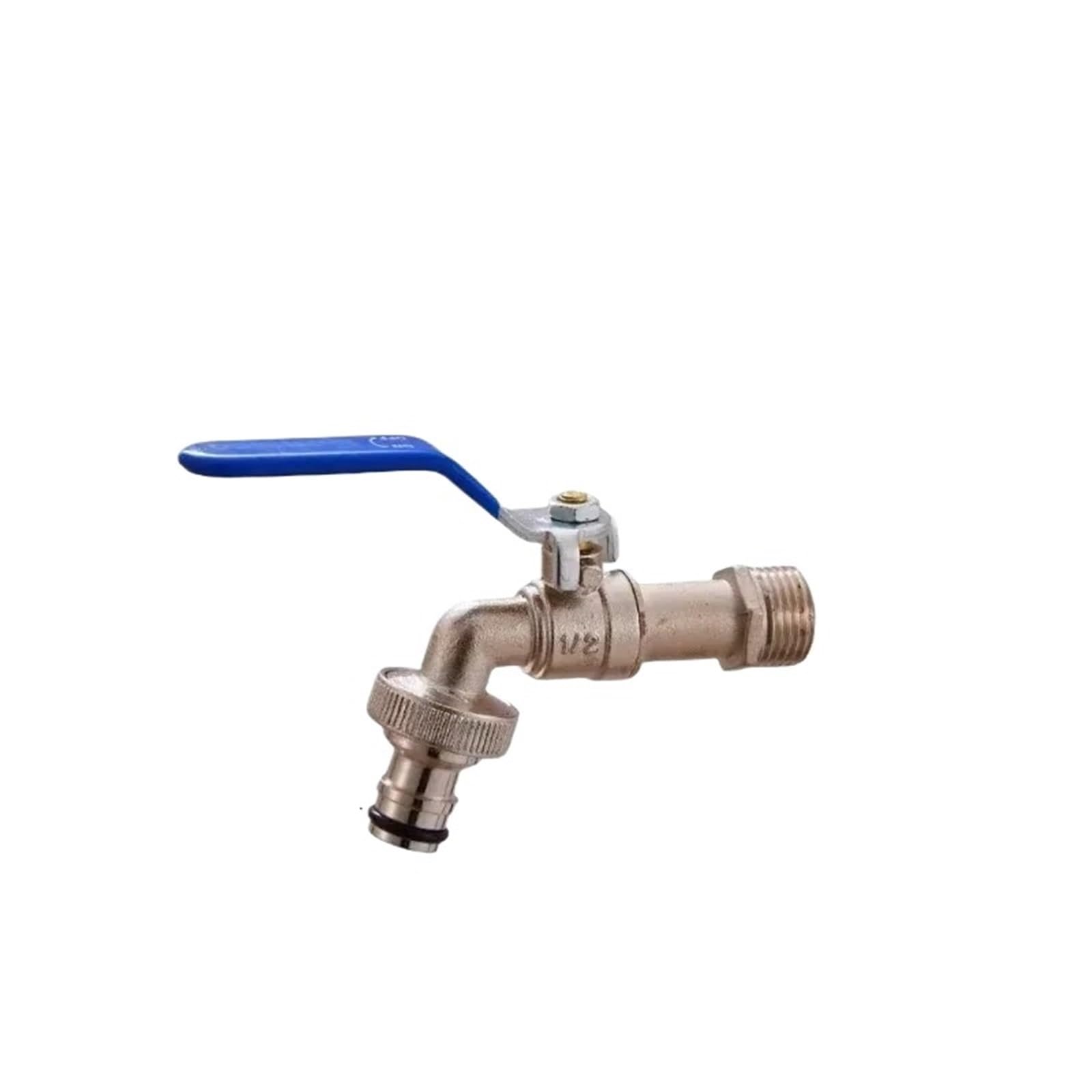 Aejhsin Blue Garden Faucet Garden Faucet Home Irrigation Zinc Alloy Bibcocks With Dual Nipple And Outdoor Balcony Bathroom(Blue)