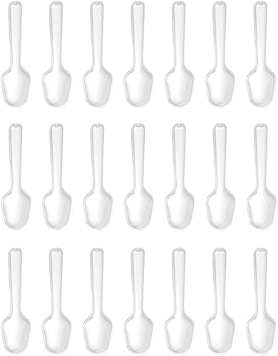 Miniatura 9 de 500 cucharas de degustación de plástico transparente, desechables, mini cucharas de degustación pequeñas, cucharas de helado para postres