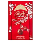 Lindt Lindor Milchschokoladen-Osterei groß, 260 g – enthält Milchschokolade-Trüffel mit einer zart schmelzenden Füllung – Ostergeschenk