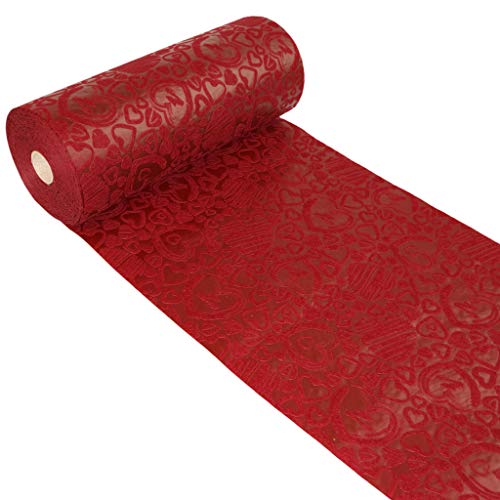 Dekoflor Chemin de Table décoratif Design Unique en Forme de cœurs (imperméable, Effet Lotus,...