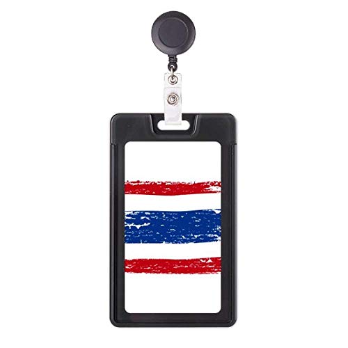 Porte-badge rétractable drapeau Thaïlande pour carte d'accès et identification