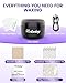 Nose Wax Kit, Mini Wax Warmer for Eyebrow Ear Hair Removal, Waxing Kit for Women Men with 100g Beads, 10 Applicators, 10 Nose Sticks, Portable at Home Waxer Melter Machine Kit for Face Waxing - Black
