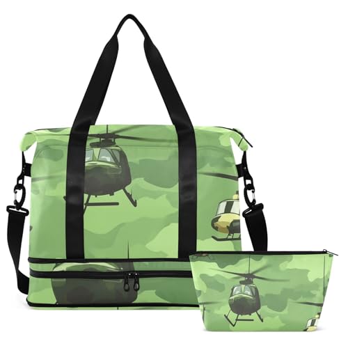 National Vietnam War Veterans Day Army A Helicopter_4 Luggage Travel Bag Overnight Weekender Bags with Adjustable Strap for Workout Large Capacity2