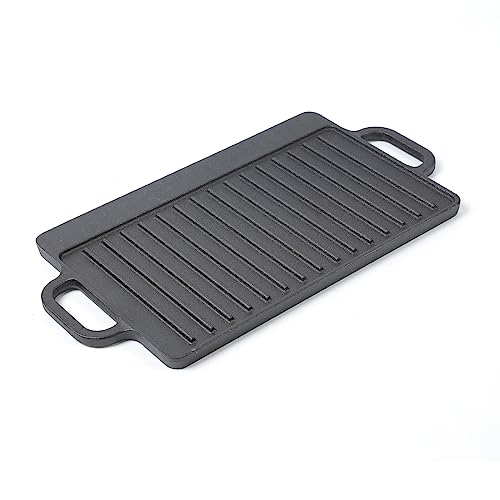 Hawok Cast Iron Reversible Grill Rectangular Griddle 12.6X8 Inch… #TOP2