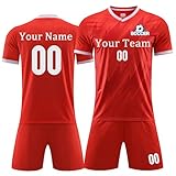 OPUTWDF Custom Soccer Uniforms for Kids Adult Uniformes de Futbol Soccer Jerseys for Kids Boy Girl Men Women with Name Team Logo