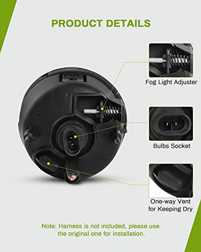 Autosaver88 Fog Lights Compatible With 2005 2006 2007 Armada 2004 2005 2006 2007 2008 2009 2010 2011 2012 2013 2014 2015 Titan 2004 Pathfinder Armada Fog Light Replacement,Smoke Lens #TOP4