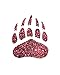 University of Montana Paw Print Sticker 4 Pack