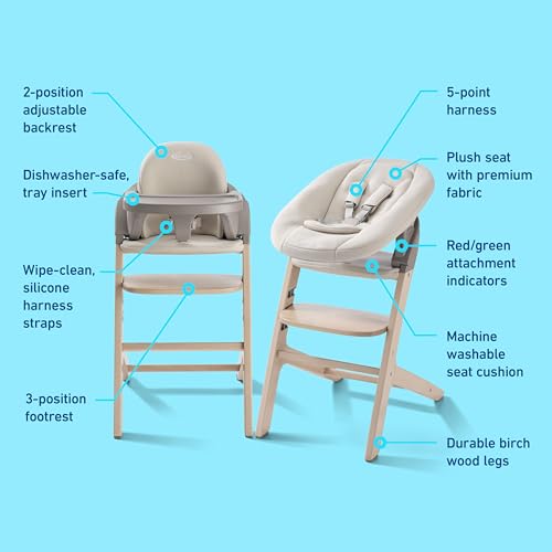 Graco Close2Baby 3-in-1 Highchair with Newborn Seat & Youth Stool - image 8