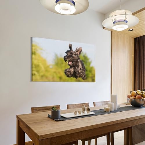 Poster Schnauzer impression sur toile tableau décoration murale 40x60 - 3