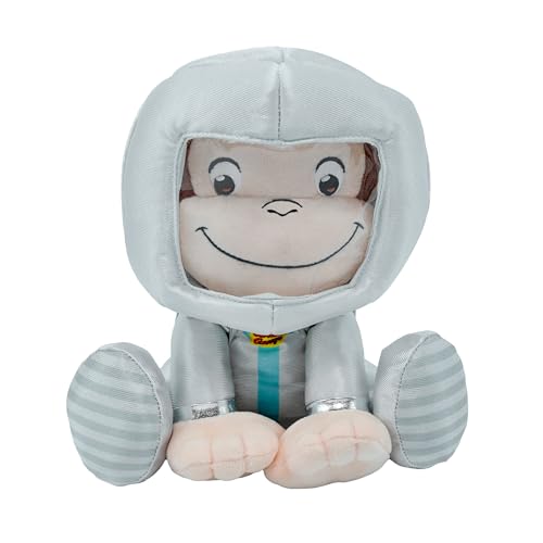 Curious George Animated Astronaut Stuffed Animal Plush Toy Monkey – Cute Cuddle Plushie Gift Makes Sound by Pushing Paw and Watch Him Move –...