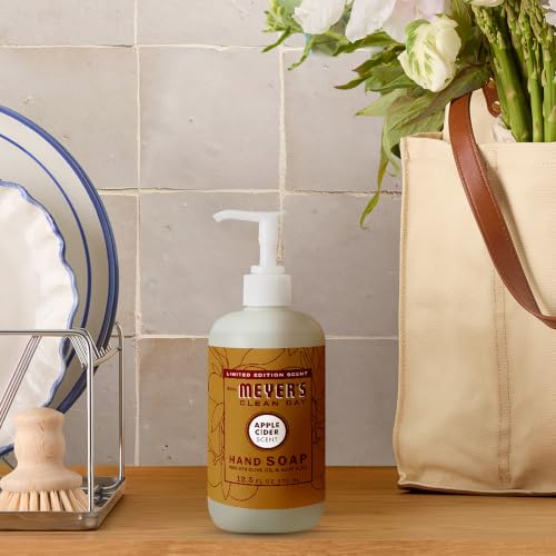Image of Mrs. MEYER'S Liquid Hand Soap, 1 Apple Cider Scent & 1 Elderberry Scent, 12.5 FL OZ Each (Variety Pack)