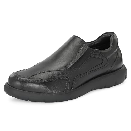 Image of Blue Leather By Centrino Genuine Leather Men's Formal | Pure Leather Slip-On Shoes | Soft & Comfortable Daily Driver | Casual Yet Elegant Formal Footwear (4042)