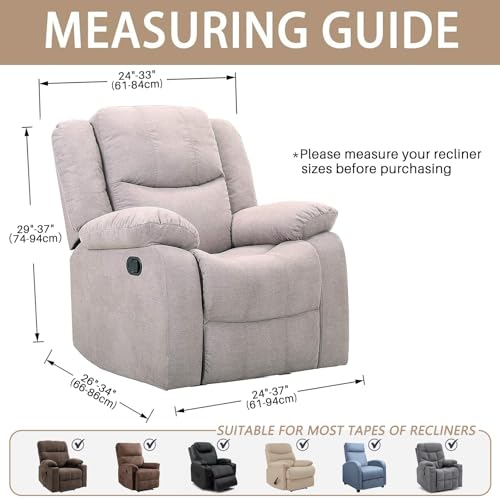 JIVINER Stuhlhussen für Liegestuhl, Stretch-Jacquard, Schonbezüge für Liegestuhl, Liegestuhl, Schonbezüge für Wohnzimmer, weicher Lehnenschutz mit Tasche (Relax, Dunkelkaffeebraun)