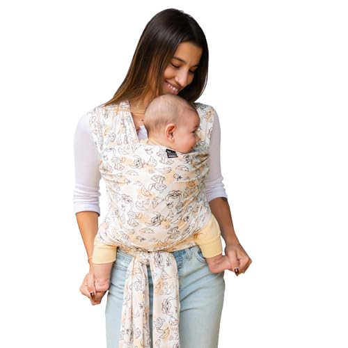 Image of Moby Baby Wrap Carrier Featherknit for Newborns to Toddlers (8-33lbs), Infant Sling Carrier, Lightweight & Hands Free Design, Adjustable for All Body Types (Disney's Aloha Stitch)
