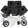 Recirculating Deep Water Culture RDWC Hydroponic Grow Kit System, 5 Gallon, 4 Site with Connected Reservoir