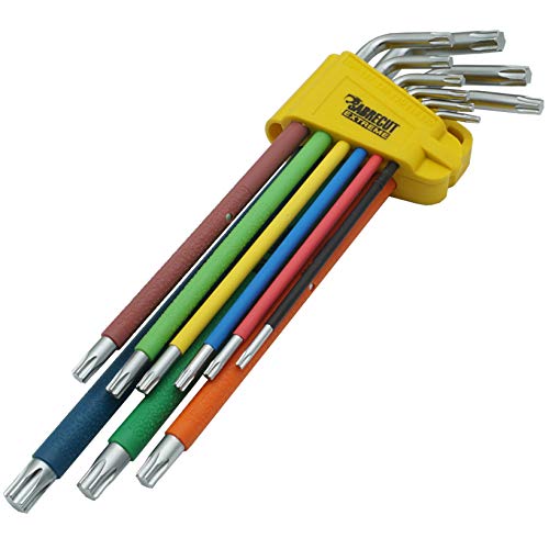SabreCut SCTX009S - Juego de llaves Torx (9 unidades, mango suave, tamaño...