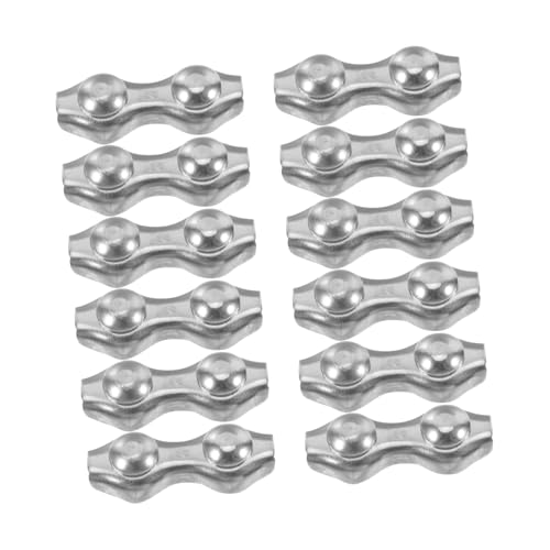 Amosfun 12piezas Accesorios Cable Jardín Abrazadera Alambre Abrazadera Cable Alambre Clip Cuerda Uso Exterior Industrial