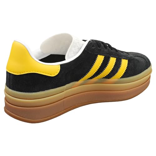 adidas Women's Gazelle Bold Shoes Sneaker, Core Black/Bold Gold/Cloud White, Size 102