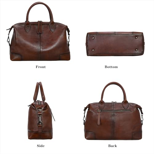 Bolso Satchel Tote de Cuero Genuino para Mujer miniatura 5
