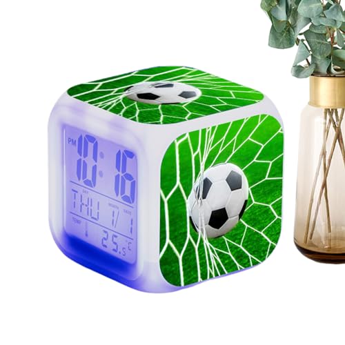 PALANK Football Game Clock, Electronic Sport Alarm Clock With LED Lights, Clock Dice,Soccer Alarm Clock For Table Bedroom Holiday Home And Office Decor