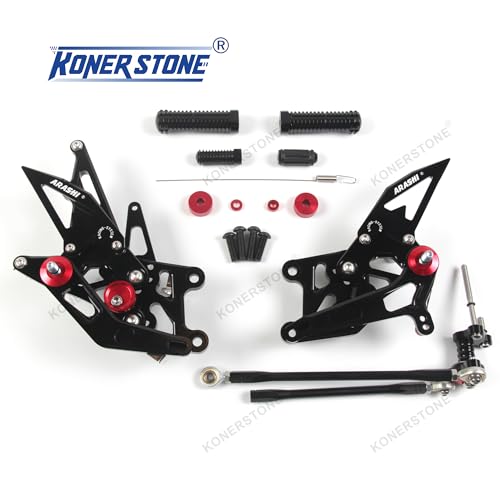 Repose-pieds réglables CBR600RR ABS 2017-2023 noir - Commandes reculées moto
