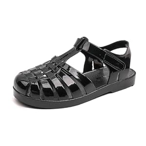 GUGUYeah Jelly Sandals for Girls,Closed Toe Princess Costume Summer Dress Shoes Fisherman Gladiator Water Beach Flat Sandals for Toddler/Little Kid/Big Kid