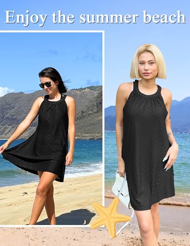 AI'MAGE Womens Swimsuit Cover Up Hollow Out Crochet Coverups Sleeveless Beach Dress Tank Bikini Cover Ups S-3XL4