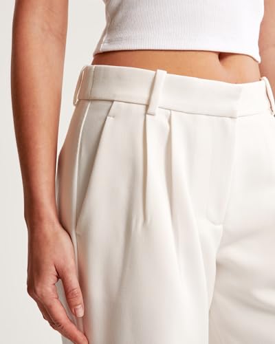 Image of Elendra Cotton Blend Wide Leg Pants for Women | HIGH Waist Formal Baggy Pants