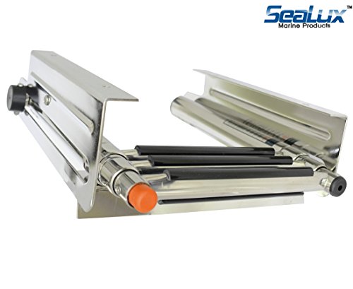 SeaLux Stainless Steel Pop-N-Lock Boarding 3-Step Undermount Sliding Marine Boat Telescoping Swim Ladder