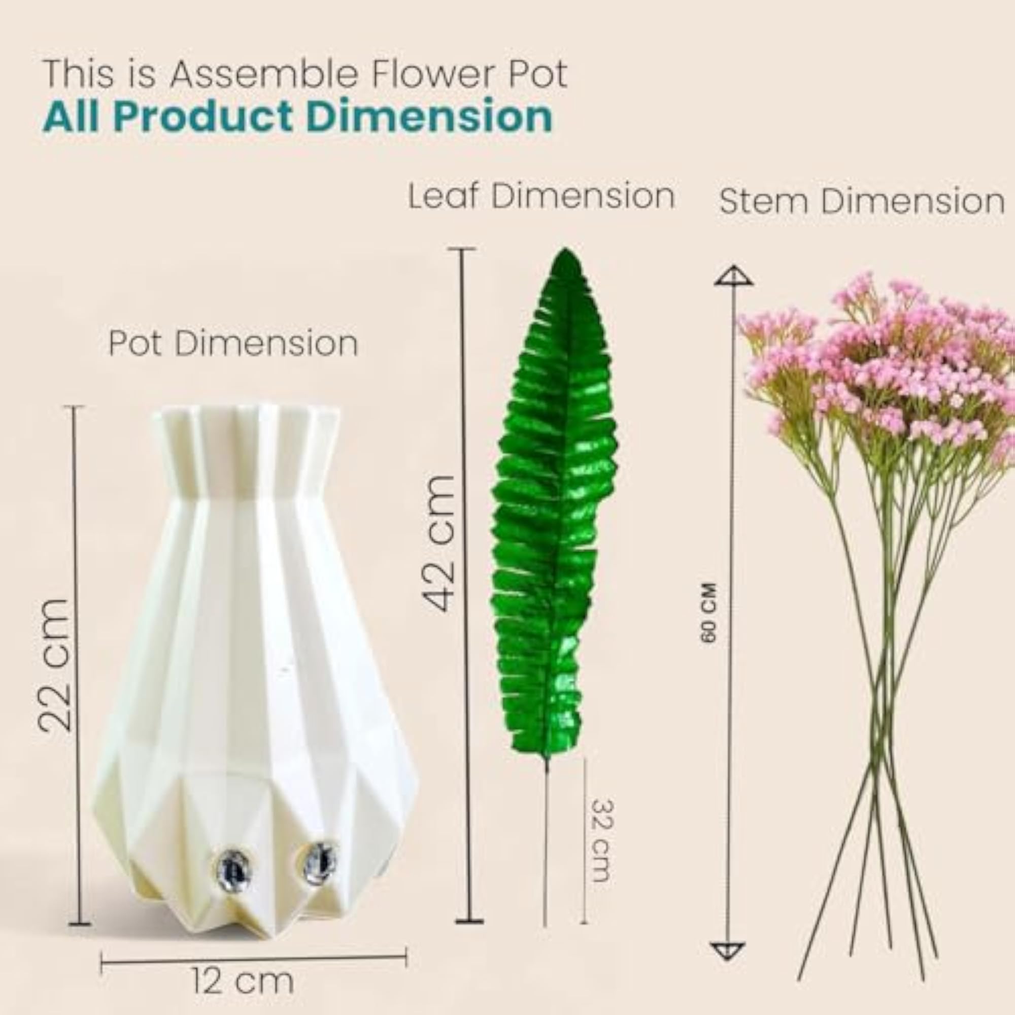 Artificial Flowers with Majesty Vase, Decorative Gift