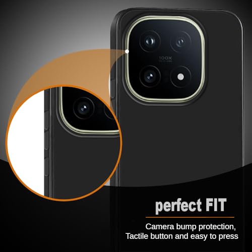 Image of Back Cover for iQOO 15 5G | Full Camera Protection | Premium Liquid Silicon Case | Flexible Bumper Case for iQOO 15 5G (Black)