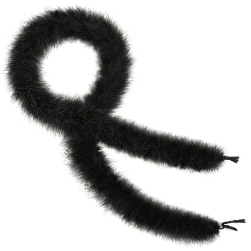 NUOGUAYI Marabu Federboa, 2m Boa zum Basteln, Flauschige Federschal, Einfarbig Federboa, für Bastelarbeiten, Hochzeit, Party, Halloween, Kostüm,...