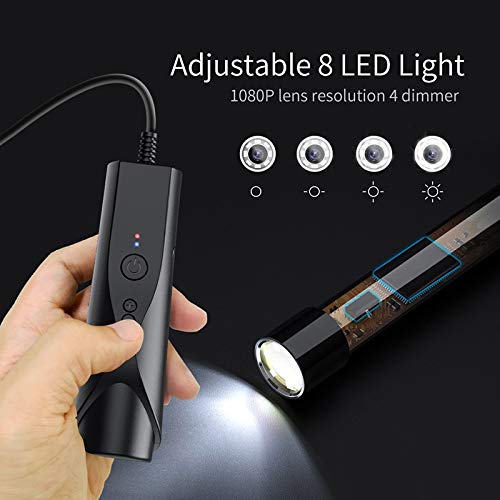 Caméra d'endoscope 1080P haute définition IP67 étanche avec 8 LED