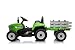 RIRICAR Tractor eléctrico Workers con Remolque, Verde, tracción Trasera, batería de 12V,...