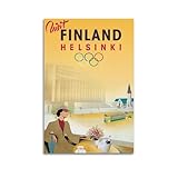 FYRN Retro-Reiseposter Visit Finnland Helsinki Poster, 