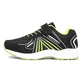 XL Kids Black & Green Easy Fasten Trainer - Size 8...