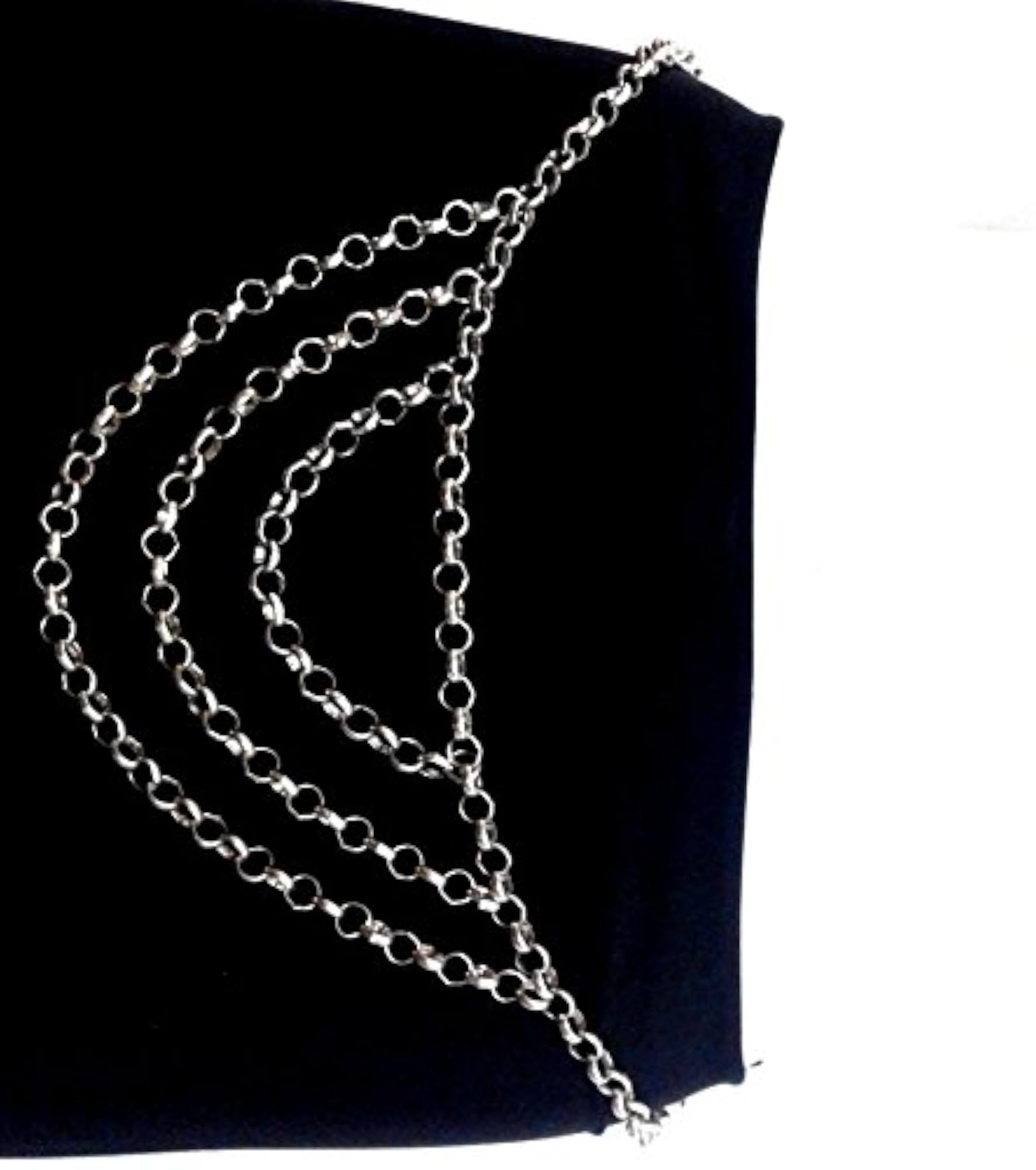 Women's Silver 6mm Ring Belly Waist Chain, Versatile